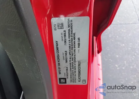 2013 Chevrolet Spark 2Lt Auto from USA, damaged, VIN KL8CF6S96DC576621